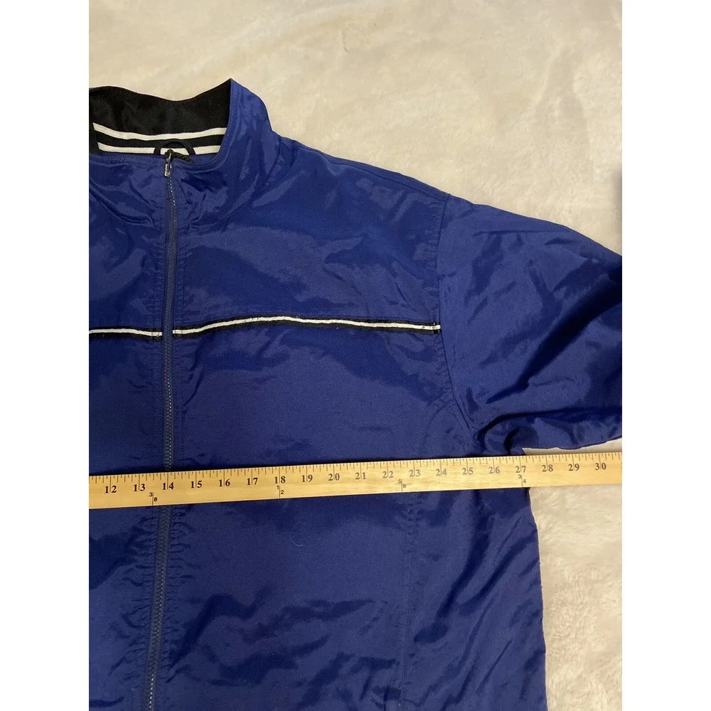 Vtg NIKE Team Sport Men's XXL Coat Jacket Heavy Nylon Blue Zip Sports Parka